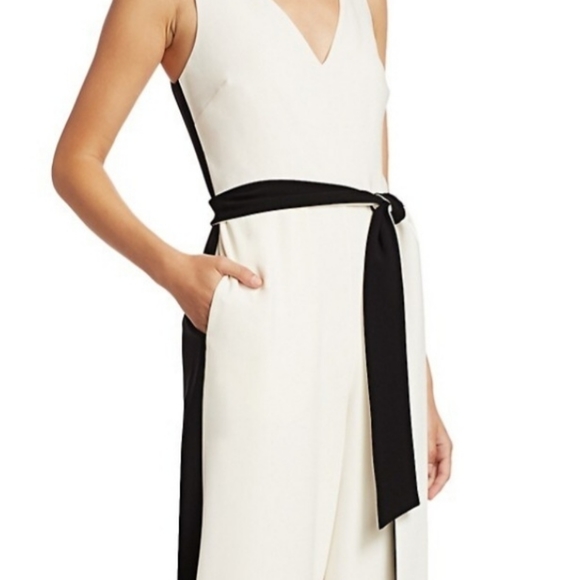 Tanya Taylor Jetta ivory black jumpsuit 6 - Picture 1 of 8